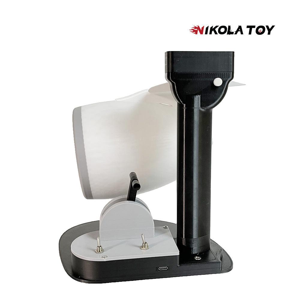 Creative desktop JetFan - equipped with a humidifier and red tail lights - Nikola Toy