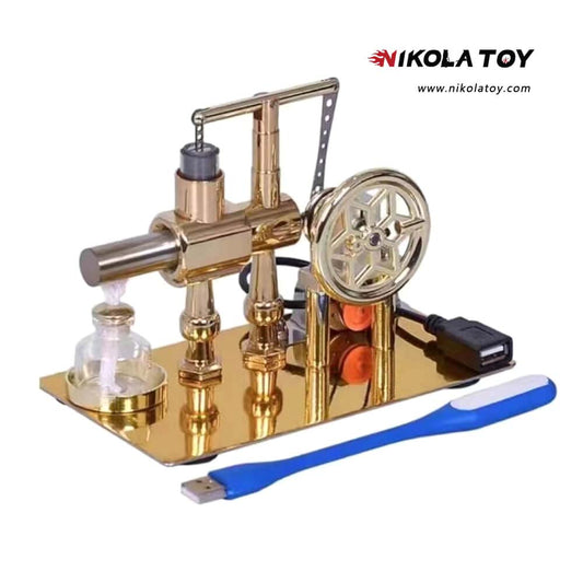 Stirling engine model - power generation+LED light - Nikola Toy