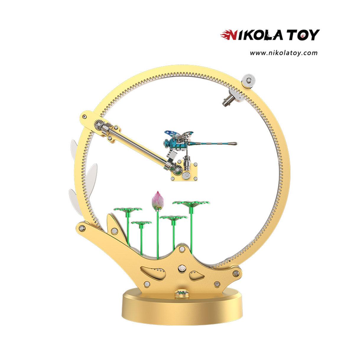 Teching Flying Dragonfly Kinetic Sculpture 3D Metal Model DIY Kits - Nikola Toy