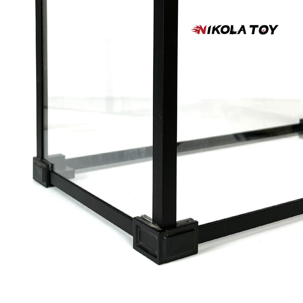 Alloy frame high transparent dust cover storage display box - Nikola Toy