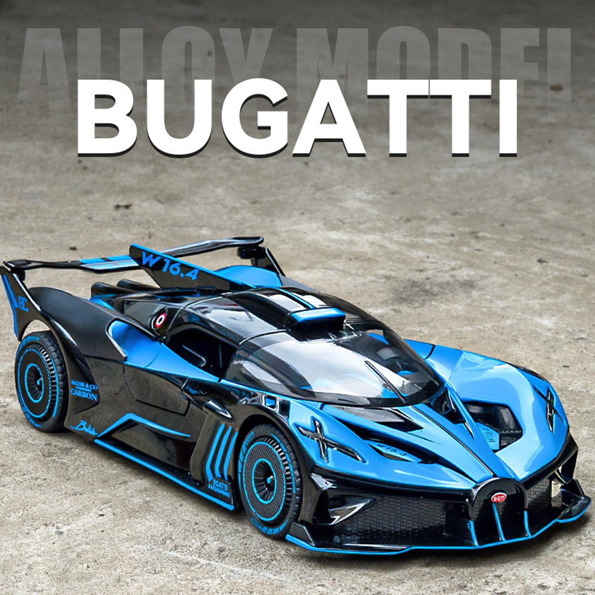 NIKOLATOY Alloy 1/24 Bugatti Bolide Model Car - Nikola Toy