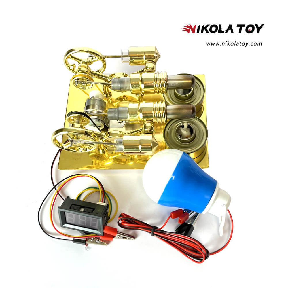 Stirling Engine - Golden Crab - Nikola Toy