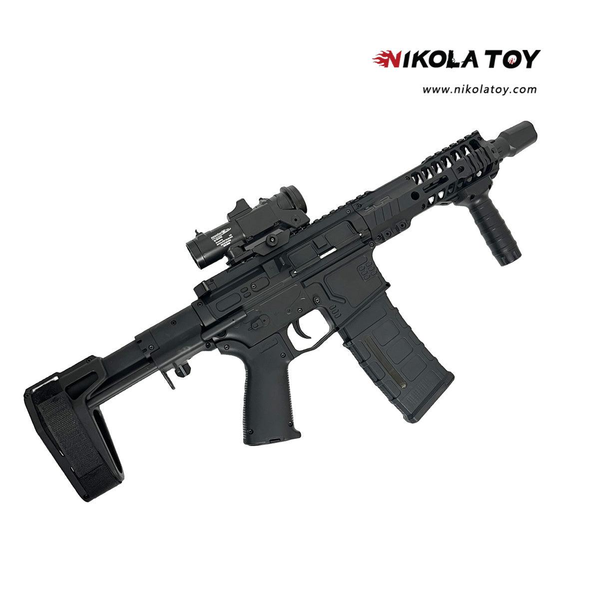 SLR Gel Blaster Toy Gun 11.1V - High Speed＆Torque Motor - Ages 16+ (Black) - Nikola Toy