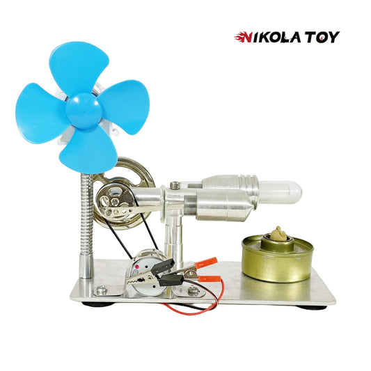 Stirling engine model - power generation+windmill - Nikola Toy