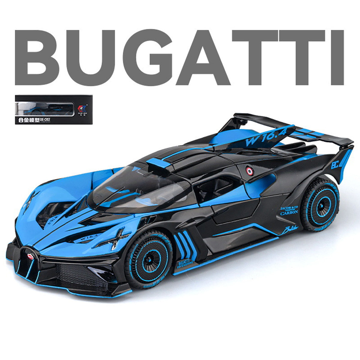 NIKOLATOY Alloy 1/24 Bugatti Bolide Model Car - Nikola Toy