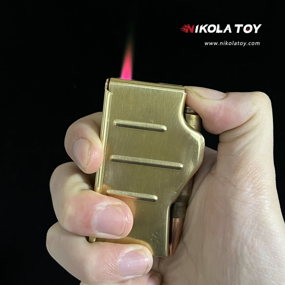 Brass clip+bullet lighter - Nikola Toy