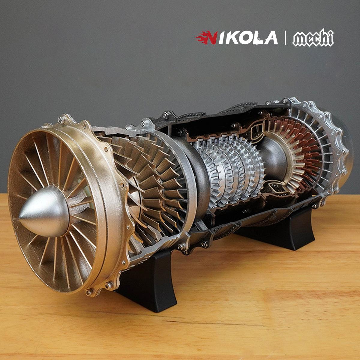 WS-15 Fighter Turbofan Engine Model DIY Assembly Kits 150+ PCS - Nikola Toy