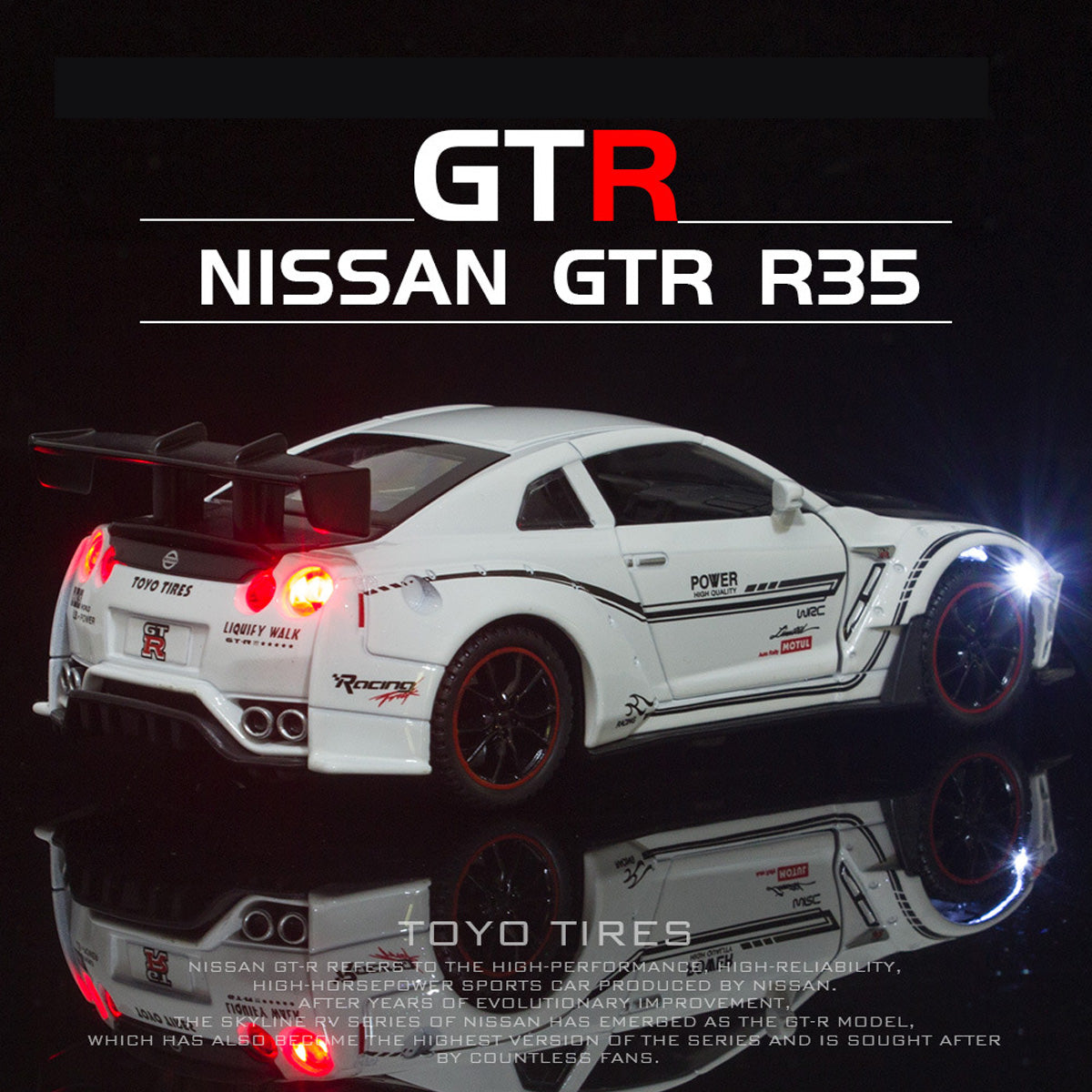 NIKOLATOY Alloy 1/32 Nissan GTR Model Car - Nikola Toy